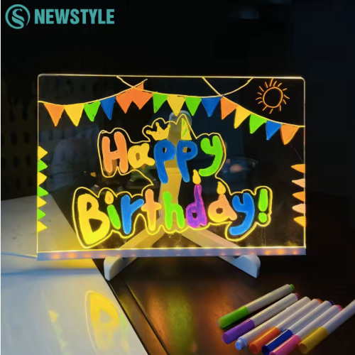 Placă Acrilică Luminată pentru Desene și Mesaje